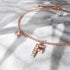 Solid 925 Sterling Silver Initial Crystal Personalised Alphabet Letter Bracelet Rose Gold Filled